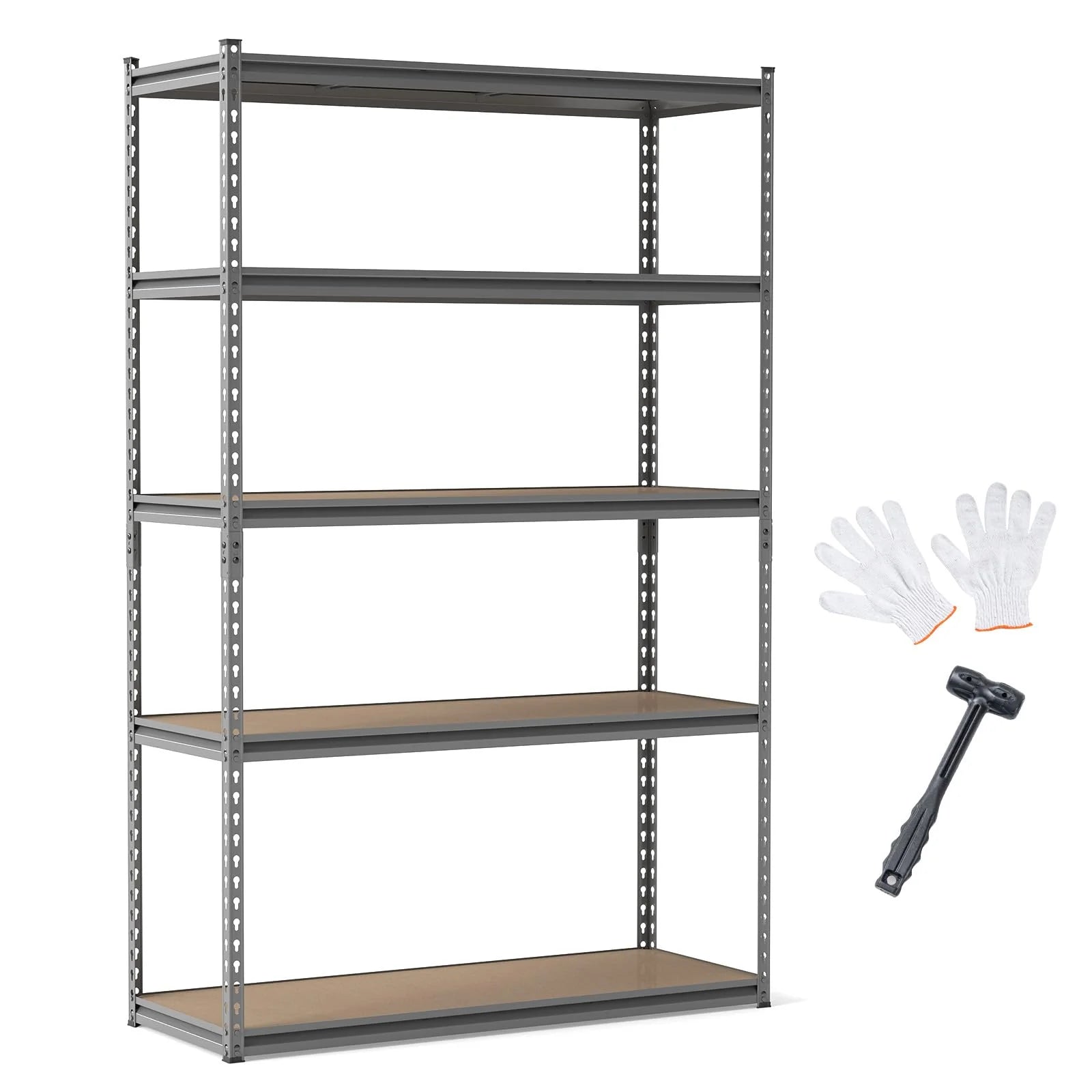 Tangkula 5-Tier Heavy Duty Garage Shelving Unit 2200 LBS Metal Storage Organizer Rack