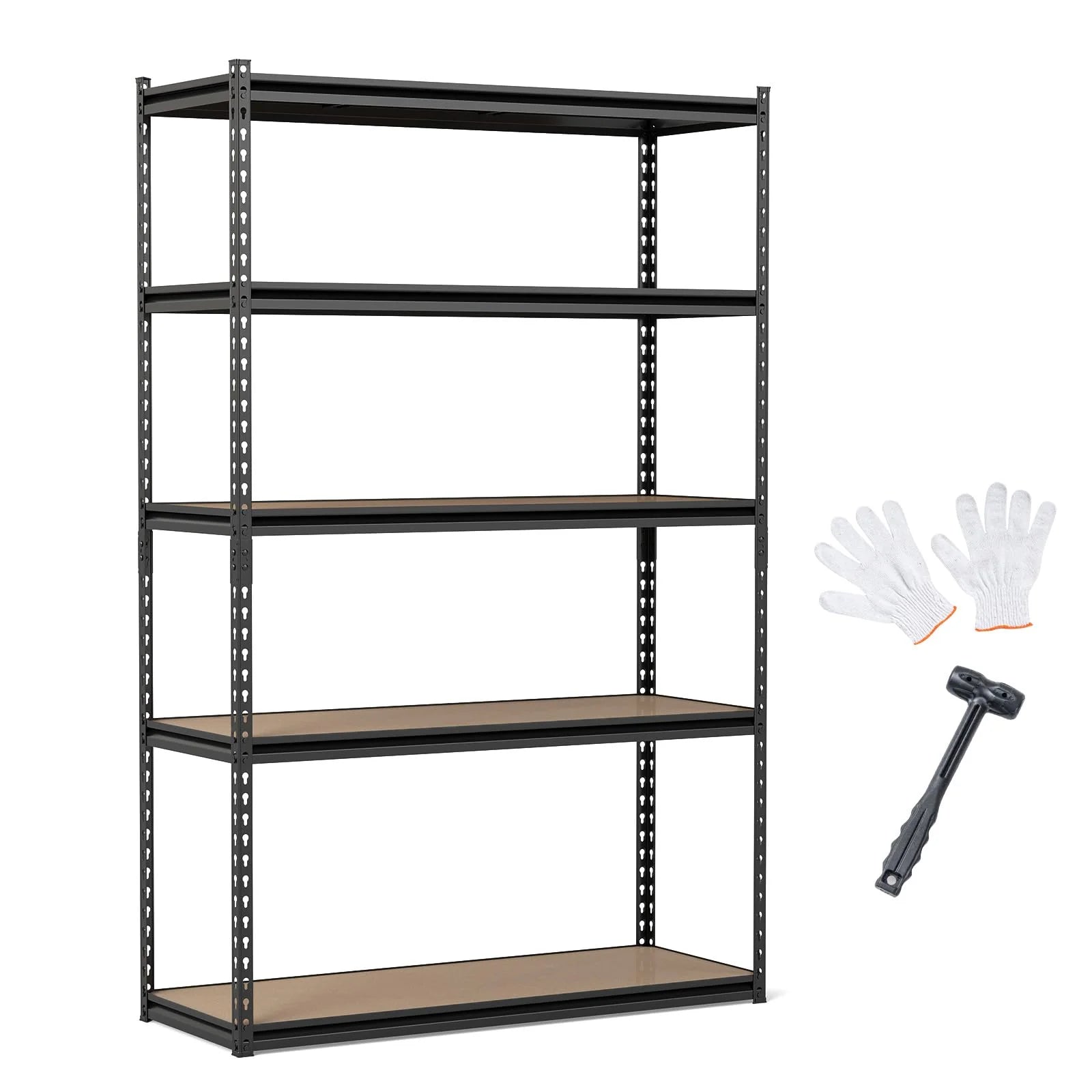 Tangkula 5-Tier Heavy Duty Garage Shelving Unit 2200 LBS Metal Storage Organizer Rack
